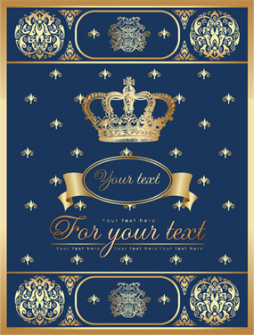 欧式皇冠花纹矢量图